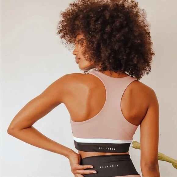 Allfenix Ivy Sports Bra Beige High Impact Color Block size XS NWT - Picture 2 of 11